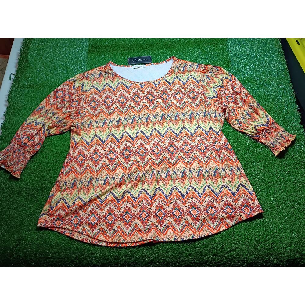 Funtastlook Multicolor Zig-Zag Tunic Top - NWT 3X Plus